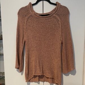 Aakaa Women's Brown Crew Neck Sweater